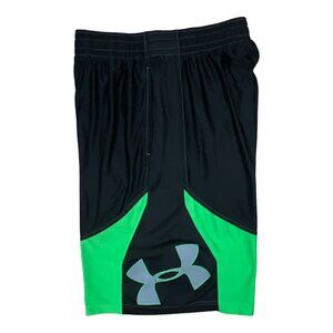 Under Armour SHORTS Mens Loose Black Green Drawstring Athletic Medium
